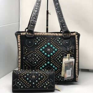 Montana west conceal carry handbag+wallet set